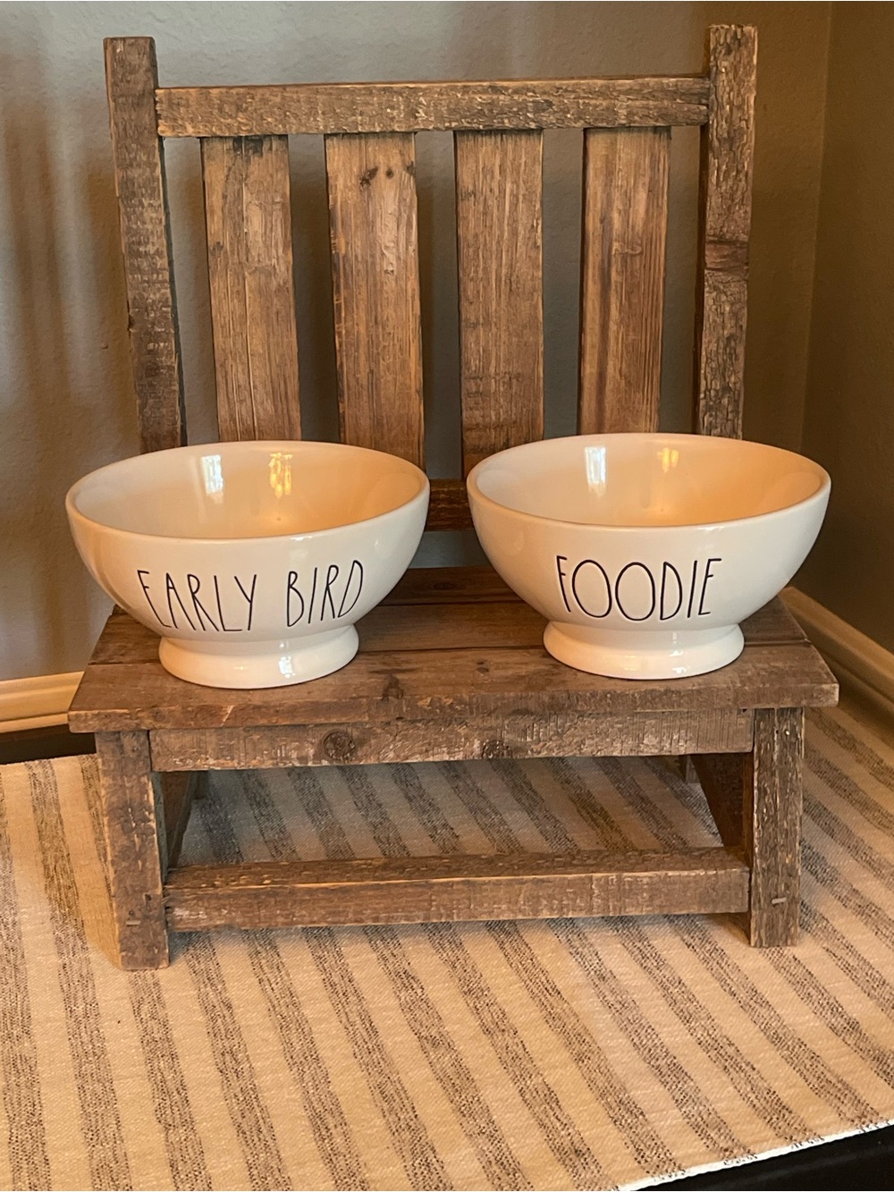 Rae Dunn Bowls - Early Bird & Foodie - Set of 2